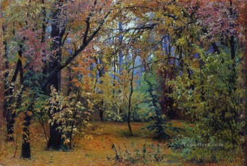 bosque de otoño 1876 paisaje clásico Ivan Ivanovich Pinturas al óleo
